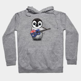 Baby Penguin Playing Australian Flag Guitar Hoodie